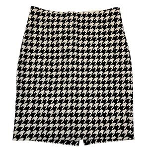 The Limited Black White Houndstooth Y2K Preppy Academia Old Money Skirt Size 10